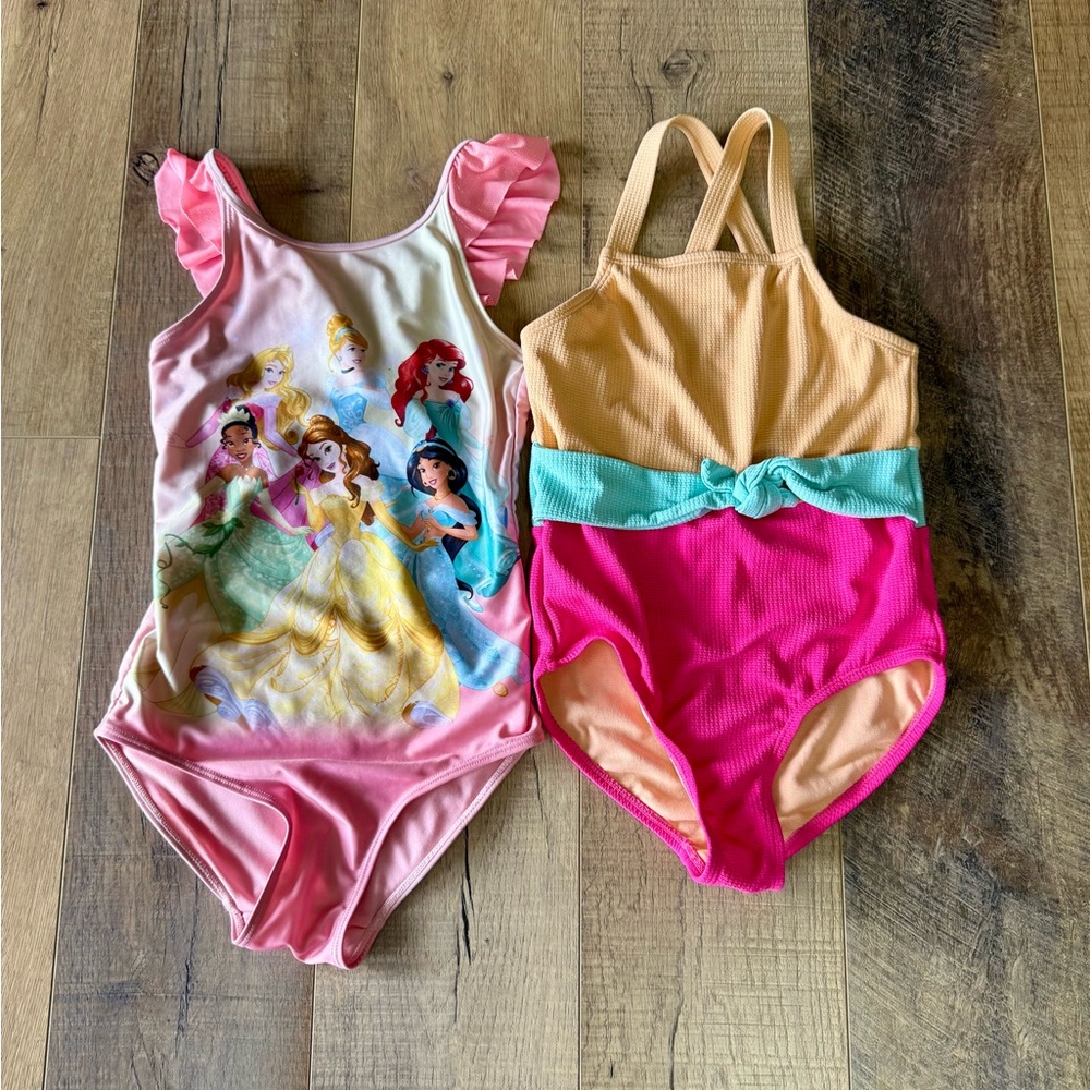 Girls size 7/8 one piece swimsuit bundle